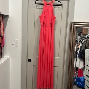 Calvin Klein Maxi Dress Coral